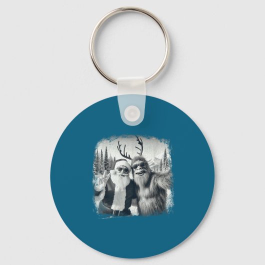 Sasquatch 67 Christmas Tree Funny Santa Bigfoot  Sleutelhanger (Voorkant)
