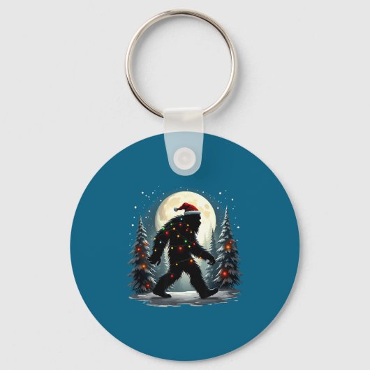 Sasquatch 67 Santa Bigfoot Christmas Tree Funny  Sleutelhanger (Voorkant)