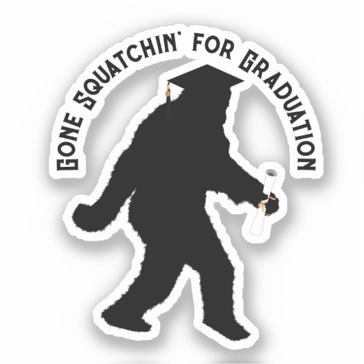 Sasquatch Afstuderen Sticker (Voorkant)