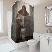 Sasquatch Avec Papier Douche Salle De Bain Rideau (En situation)