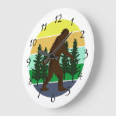 Sasquatch Believer | Sunset Bigfoot Grote Klok (Hoek)