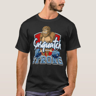 Sasquatch Big Foot Deadlift Weightlift Gynam T-shirt
