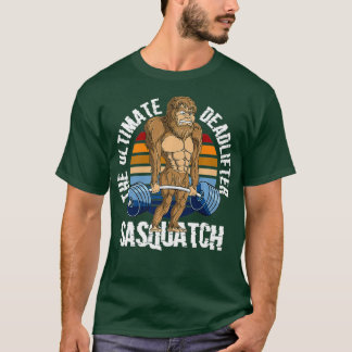 Sasquatch Big Foot Deadlifting Gewichtheffen Gym T-shirt