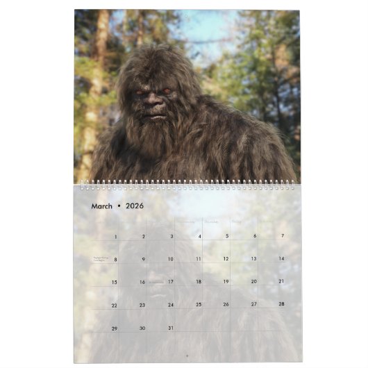 SASQUATCH BIGFOOT CALENDAR - VOLUME 3 KALENDER (Mar 2026)