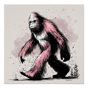 Sasquatch Bigfoot Perfect Poster