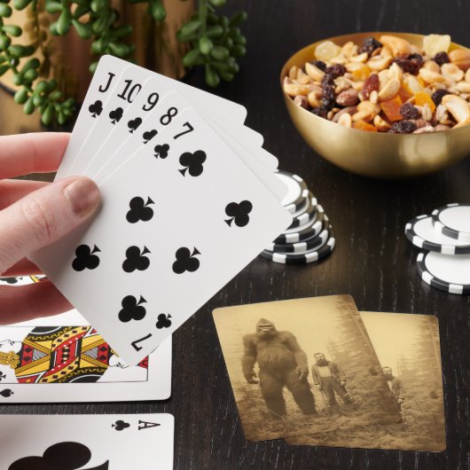 Sasquatch / Bigfoot speelkaarten, Cryptids Pokerkaarten (Insitu)