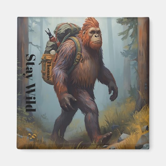 Sasquatch Bigfoot sticker Magnet (Devant)