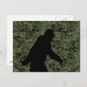 Sasquatch Black Silhouette Digital Camouflage Briefkaart (Voorkant / Achterkant)