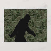 Sasquatch Black Silhouette Digital Camouflage Briefkaart (Voorkant)