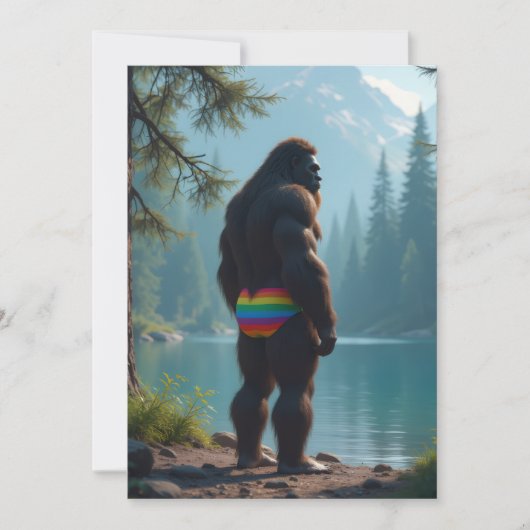 Sasquatch bloom feestdagenkaart (Voorkant)