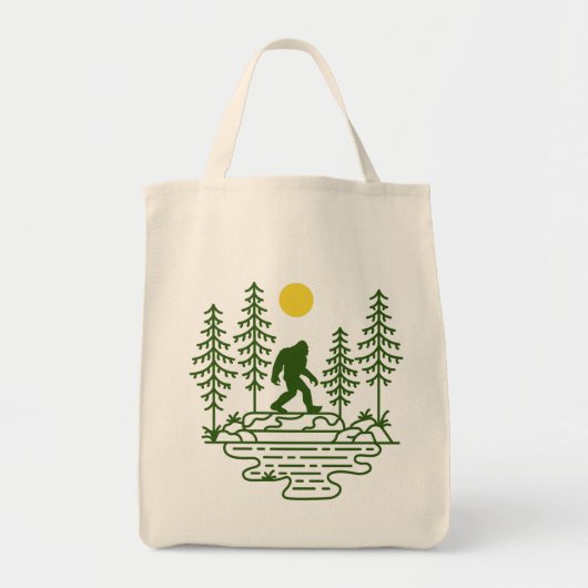 Sasquatch boodschappentas tote bag (Voorkant)