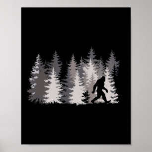 Sasquatch bos legende natuur poster