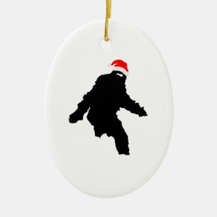 Sasquatch Claus Keramisch Ornament