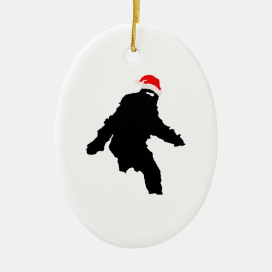 Sasquatch Claus Keramisch Ornament (Voorkant)