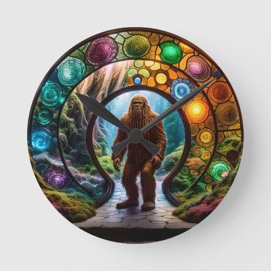 Sasquatch Dimensional Portal Ronde Klok (Voorkant)
