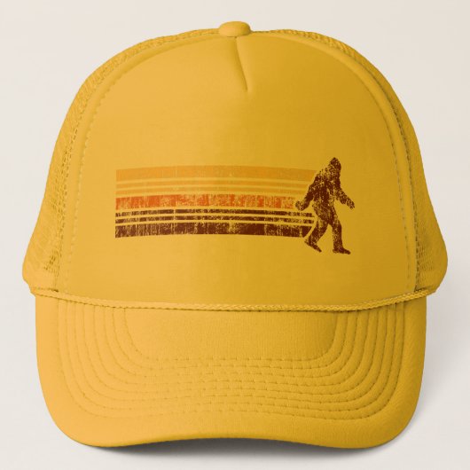 Sasquatch Distress Retro Trucker Hat Trucker Pet (Voorkant)