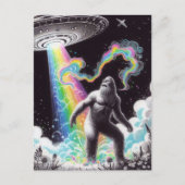 Sasquatch en de UFO Briefkaart (Voorkant)