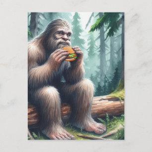 Sasquatch en het bos van de Cheesburger Waterverf Briefkaart
