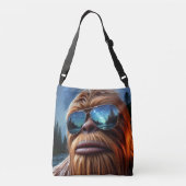 Sasquatch en sterren crossbody tas (Achterkant)