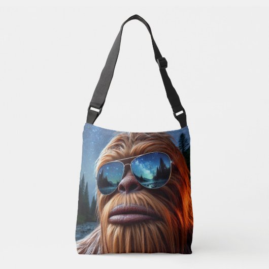 Sasquatch en sterren crossbody tas (Voorkant)