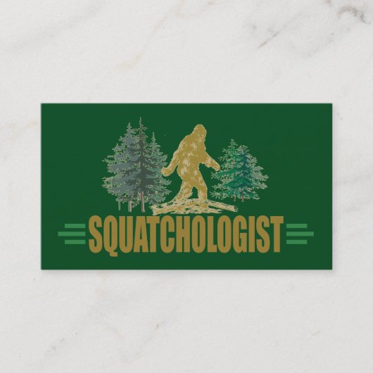 SASQUATCH - Funny Squatch Hunting Visitekaartje (Voorkant)