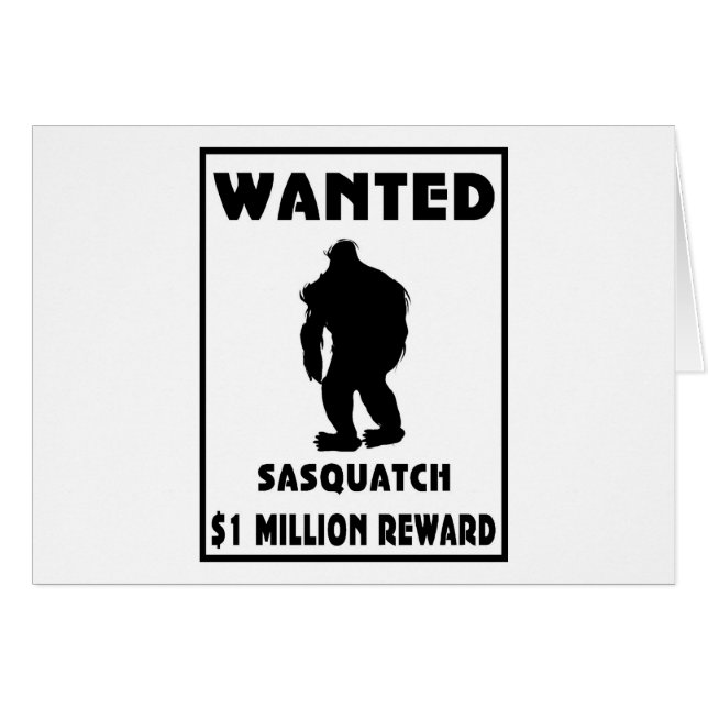 Sasquatch Gezocht Poster (Voorkant Horizontaal)