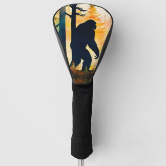 Sasquatch herfstlandschap zonsondergang golfheadcover