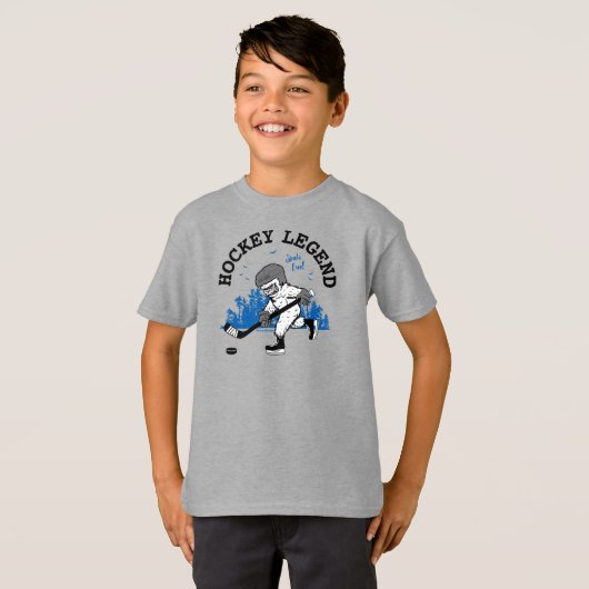 Sasquatch Hockey Legend Bigfoot T-shirt (Voorkant volledig)
