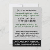 Sasquatch Hunter Funny Invitation to find Bigfoot Kaart (Achterkant)
