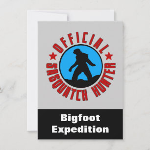 Sasquatch Hunter Invitation amusante à trouver Big
