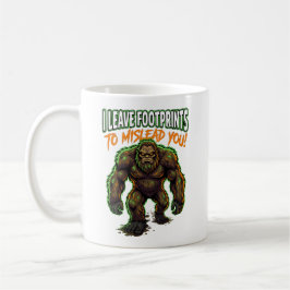 Sasquatch I Leave Footprints Funny Cryptid Humor Koffiemok