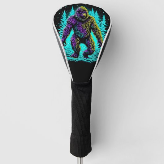 Sasquatch in de Bossen Ai Art Golfheadcover (Voorkant)