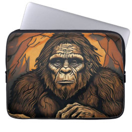 Sasquatch in de grot laptop sleeve