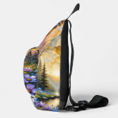  Sasquatch in Floral Mountain valley Sling Bag (Rechts)