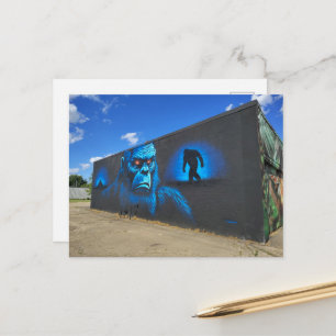 Sasquatch in het blauw briefkaart
