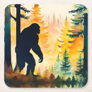 Sasquatch in het bos Papieren onderzetter