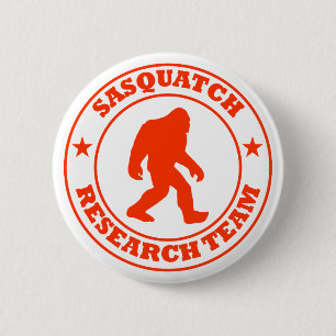 SASQUATCH ONDERZOEK TEAM - Rood Logo van Bigfoot P Ronde Button 5,7 Cm