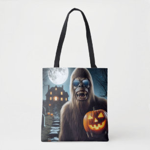Sasquatch op Halloween Draagtas