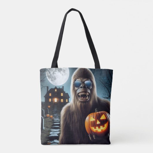 Sasquatch op Halloween Draagtas (Achterkant)