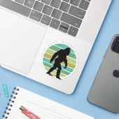Sasquatch op maat gesneden vinyl Stickers (Laptop met iPhone)
