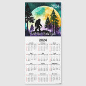 Sasquatch op Mountain Ridge Magnetische Kalender K (Voorkant)