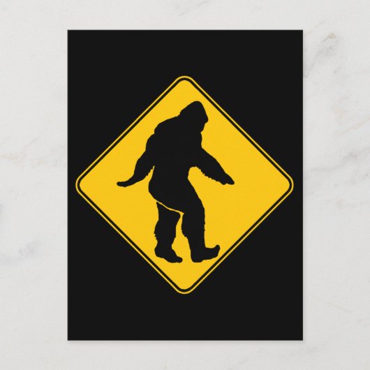 Sasquatch oversteken briefkaart (Voorkant)
