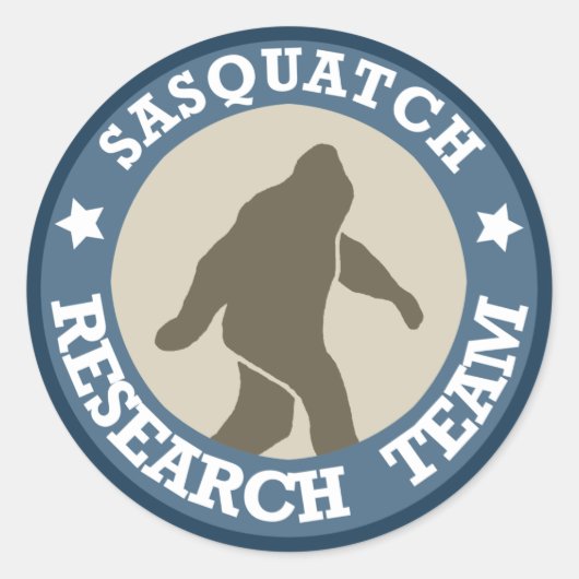 Sasquatch Research Team Ronde Sticker (Voorkant)