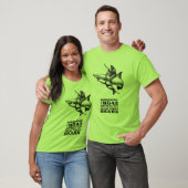 Sasquatch Riding a Great White Shark T-shirt (Unisex)