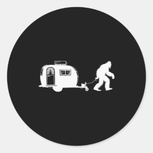 Sasquatch Rv Motorhome Kamperen Bigfoot Campervan Ronde Sticker
