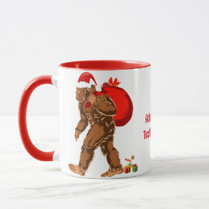 Sasquatch Santa Bigfoot Yeti Kerstcadeau Mok