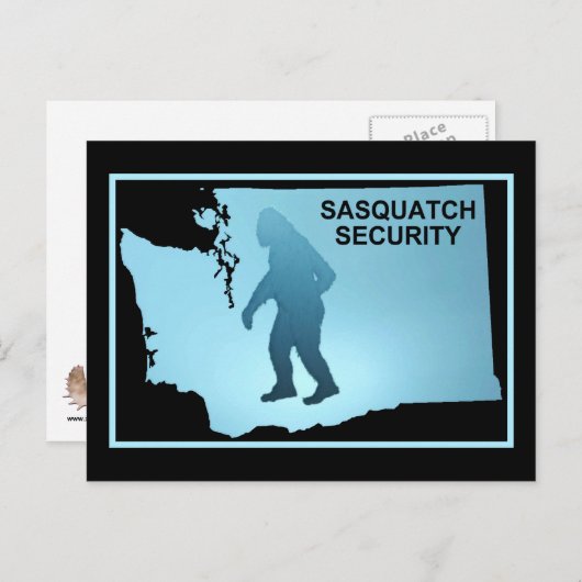 Sasquatch Security - Washington Briefkaart (Voorkant / Achterkant)