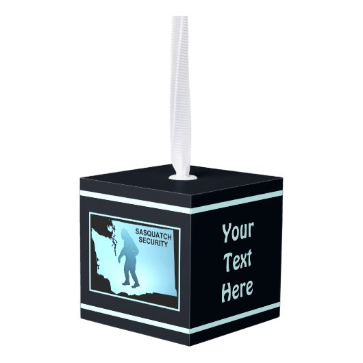 Sasquatch Security - Washington Kubus Ornament (Achter hoekig)