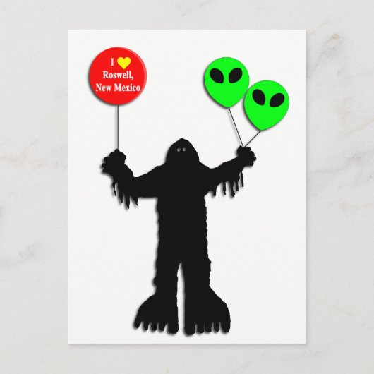 Sasquatch Sighted Roswell, New Mexico Briefkaart (Voorkant)
