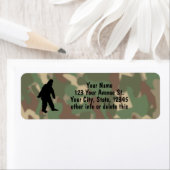 Sasquatch Silhouet Camouflage Adresetiketten SM Etiket (Insitu)